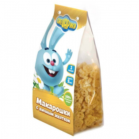 Макароны Смешарики "Макарошки с яичным желтком", 250 гр