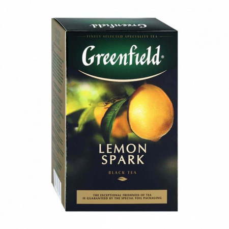 Чай Greenfield "Lemon Spark", черный с лимоном, 100 гр