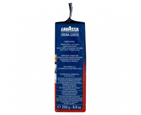 Молотый кофе Crema Gusto, 250 г, Lavazza