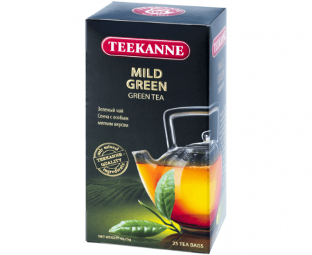 Чай зеленый Mild Green, 25 пакетиков * 1,75 г, TEEKANNE