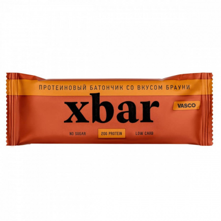 Протеиновый батончик Vasco "XBar со вкусом брауни", 60 гр