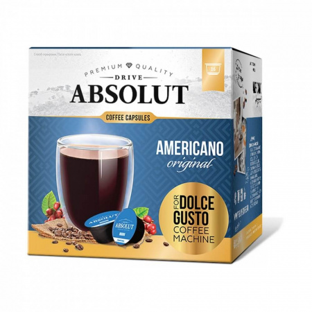 Кофе Absolut Drive "Americano Original", в капсулах для кофемашины Dolce Gusto, 16 капсул