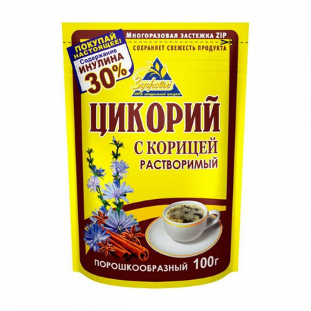 Цикорий Здоровье  "С корицей", растворимый, 100 гр