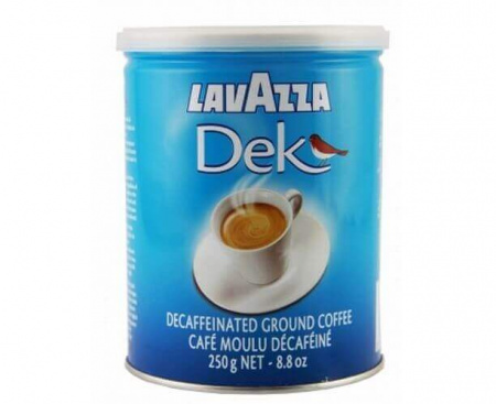 Молотый кофе Dec (без кофеина), ж/б 250 г, Lavazza