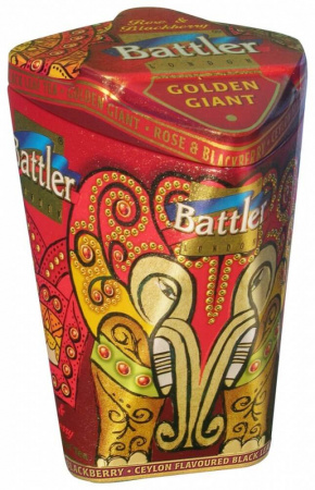 Чай Battler "Golden Giant", черный листовой чай FBOP с добавками, черная смородина и роза, 100 гр