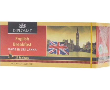 Чай черный English Breakfast, 25 пакетиков, DIPLOMAT