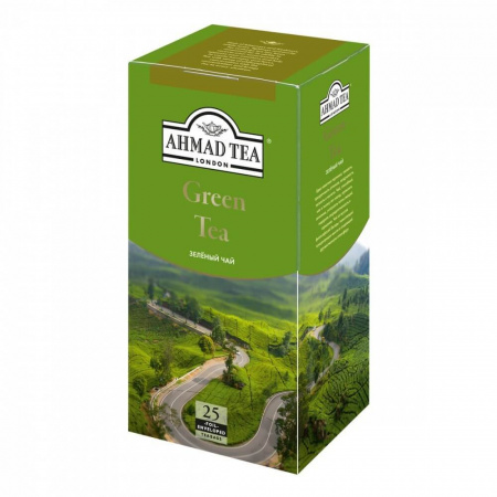 Чай Ahmad "Green Tea", зеленый, 25 пакетиков