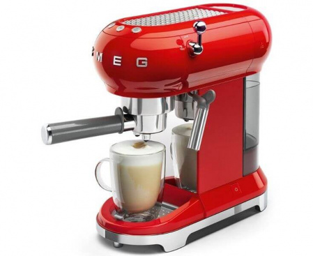 Кофемашина-эспрессо ECF01RDEU, красная, серия Стиль 50-х г.г., Smeg