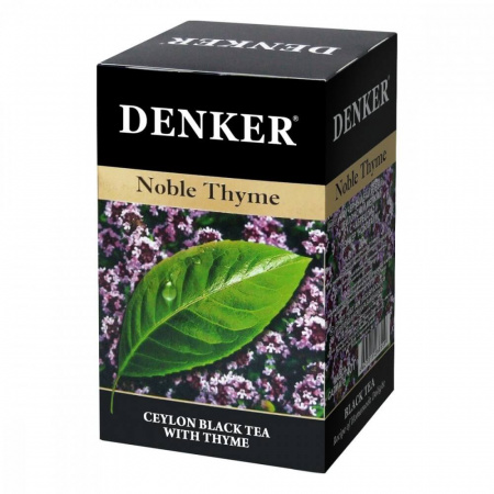 Чай Denker "Noble Thyme", черный с чабрецом, 20 пакетиков