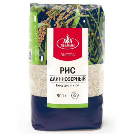Рис Агро-Альянс Экстра "Длиннозерный элитный", 900 гр