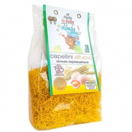 Вермишель Pasta la Bella Baby "Вермишелька яичная", 250 гр