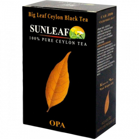 Чай Sunleaf "Оранж Пеко А", чёрный крупнолистовой, 100 гр