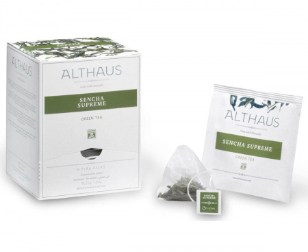 Чай зеленый Sencha Supreme (Сенча Суприм), 15 пирамидок, Althaus