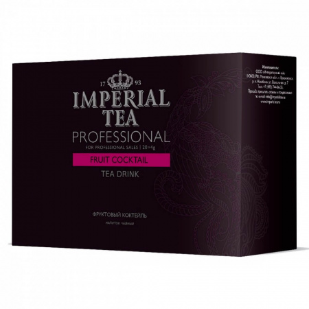 Чай Imperial Tea Professional "Фруктовый коктейль", каркаде с добавками, 20 сашетов