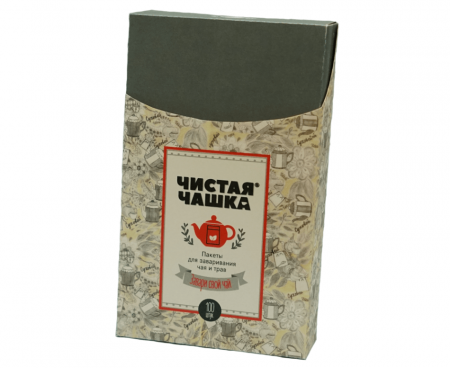 Пакеты для заваривания чая и трав (для чайника), 100 шт., бумажные 9x15 с клапаном, Чистая чашка