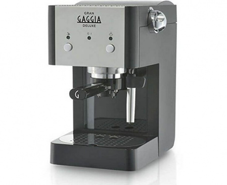 Кофеварка рожковая Gran De Luxe black, черная, металл/пластик, Gaggia