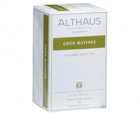 Чай зеленый Grun Matinee (Грюн Матинэ), 20 пак., Althaus