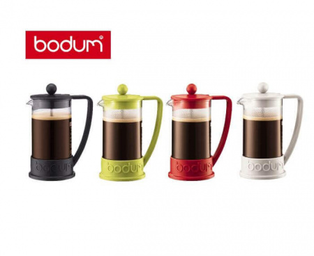Френч-пресс Brazil, 1 л, красный, стекло/пластик, Bodum