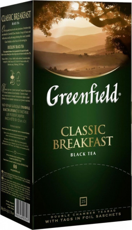 Чай Greenfield "Classic Breakfast", черный, 25 пакетиков