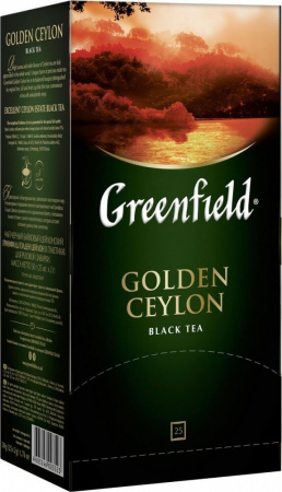 Чай Greenfield "Golden Ceylon", черный, 25 пакетиков