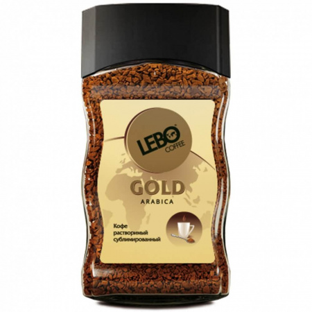 Кофе Lebo "Gold", растворимый, в стеклянной банке, 100 гр