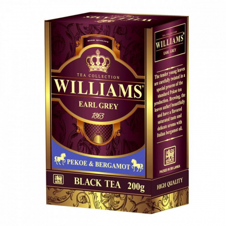 Чай Williams "Earl Grey", черный с добавками 200 гр