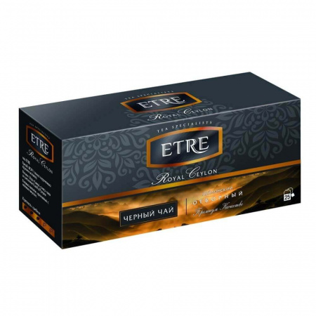 Чай Etre "Royal Ceylon", чёрный, 25 пакетиков