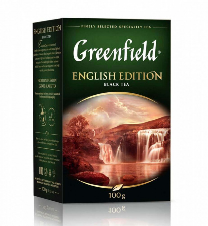 Чай Greenfield "English Edition", черный листовой, 100 гр