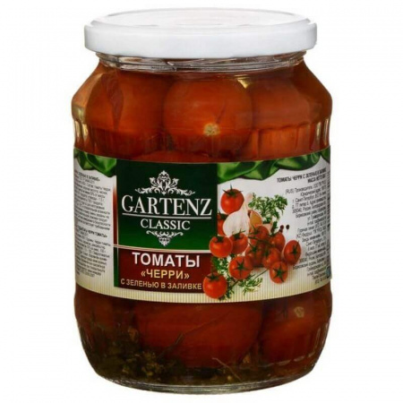 Консервы Gartenz classic "Томат черри с зеленью", 650 гр