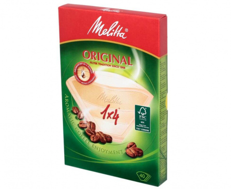 Фильтры бумажные для заваривания кофе Original, 1х4/40, коричневые, Melitta