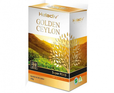 Чай листовой черный Golden Ceylon Super Pekoe, 250 г, Heladiv