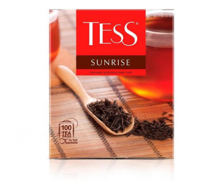 Чай черный Sunrise, 100 пакетиков, Tess