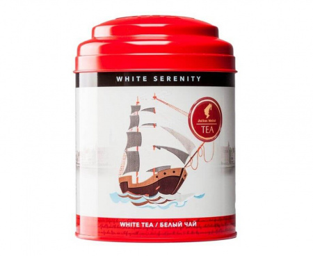 Чай белый White Serenity / Безмятежность, листовой, банка 50 г, Julius Meinl
