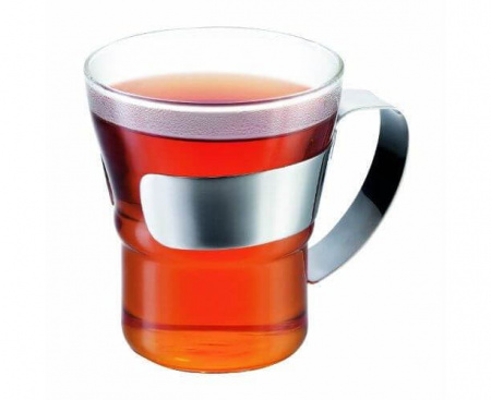Набор кружек Assam, 2 шт., 300 мл, хром, стекло, Bodum