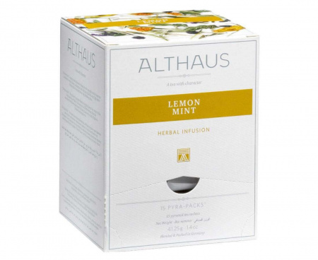 Чай травяной Lemon Mint (Лемон Минт), 15 пирамидок, Pyra-Pack, Althaus