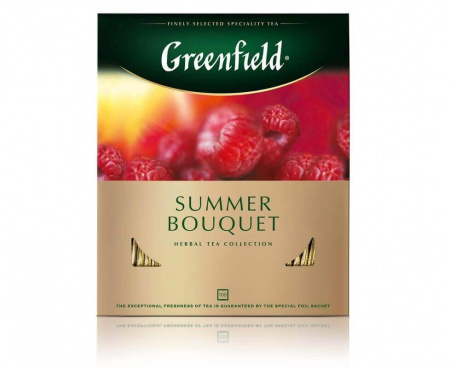 Чай фруктовый Summer Bouquet, 100 пакетиков, Greenfield