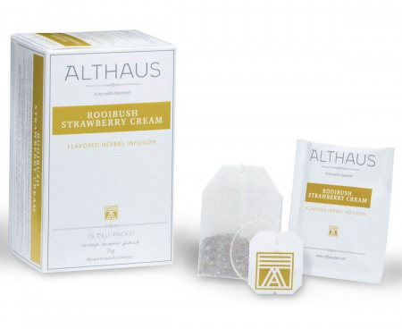 Чай фруктовый Rooibush Strawberry Cream (Ройбуш Клубника со Сливками), 20 пак., Althaus