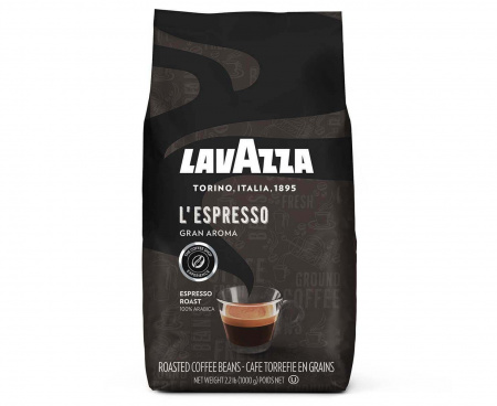 Кофе в зернах Gran Aroma , пакет 1 кг, Lavazza