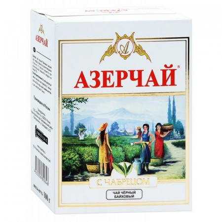 Чай Азерчай, листовой черный с чабрецом, 100 гр