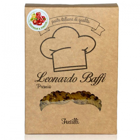 Макароны Leonardo Baffi "Ракушки", с добавлением сушеных томатов и паприки, 350 гр
