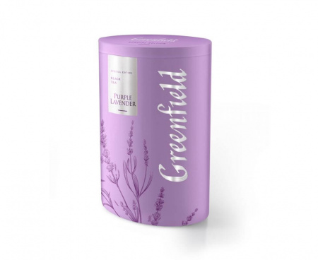 Чай черный листовой Purple Lavender, с лавандой и ароматом белого шоколада, 100 г, Greenfield