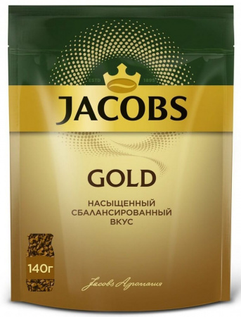 Кофе Jacobs "Gold", растворимый, 140 гр