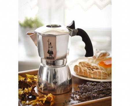 Гейзерная кофеварка BRIKKA на 2 чашки 120 мл,  Bialetti
