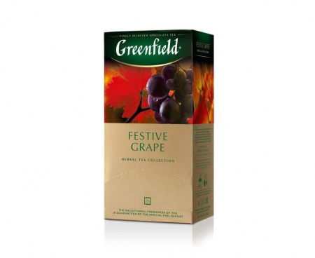 Чай фруктово-ягодный Festive Grape, 25 пакетиков, Greenfield