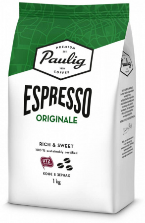 Кофе Paulig "Espresso originale", в зёрнах, 1000 гр