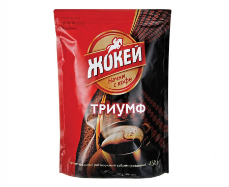 Кофе растворимый Триумф, пакет 450 г, Жокей