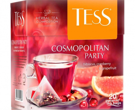 Чай травяной Cosmopolitan Party, 20 пирамидок, Tess