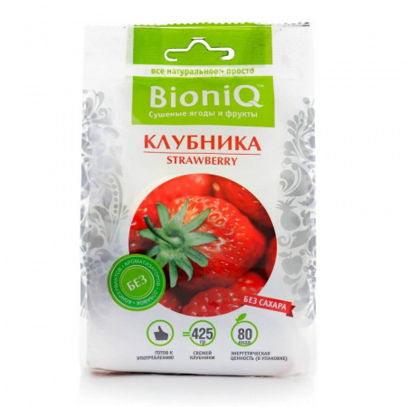 Клубника сушеная Bioniq, 50 гр