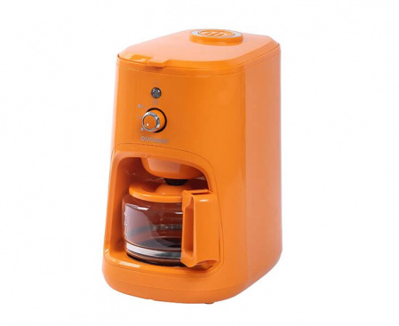 Капельная кофеварка со встроенной кофемолкой CM0400G/OR, оранжевая, Oursson