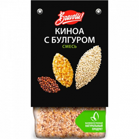 Киноа Bravolli "С булгуром", 350 гр